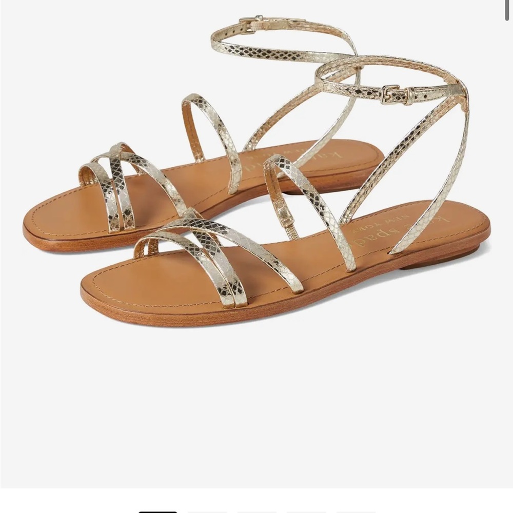 New in box Kate Spade cove gold sandal size 6